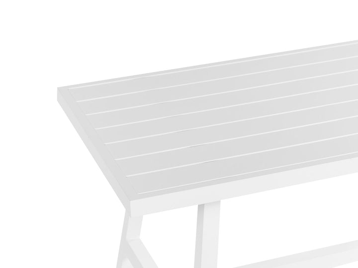 Castella/Fratte Garden Corner Sofa with Table 6 Seater Left Hand Metal Off-White