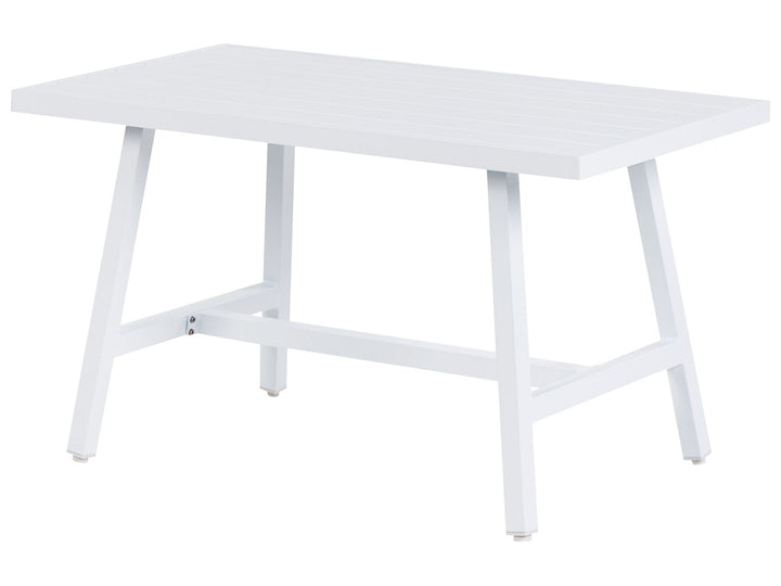 Castella/Fratte Garden Corner Sofa with Table 6 Seater Left Hand Metal Off-White