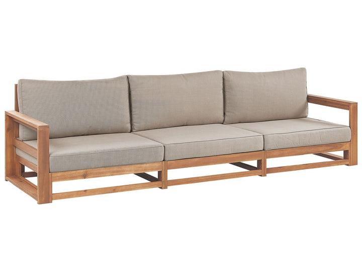 Timor Garden Lounge Set with Table 5 Seater Certified Acacia Wood Light Brown