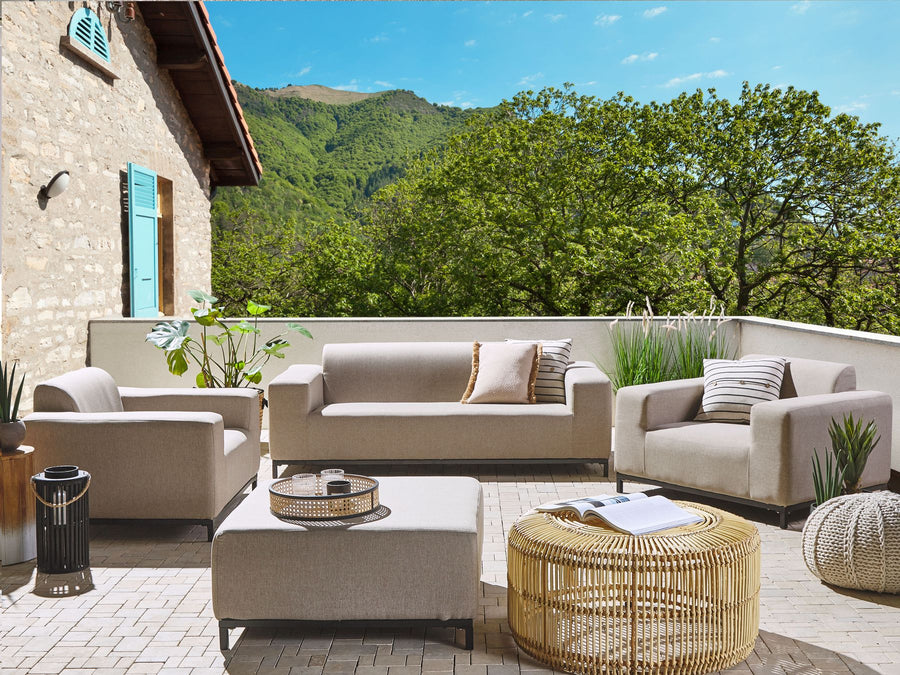 Rovigo Garden Lounge Set with Table 5 Seater Beige