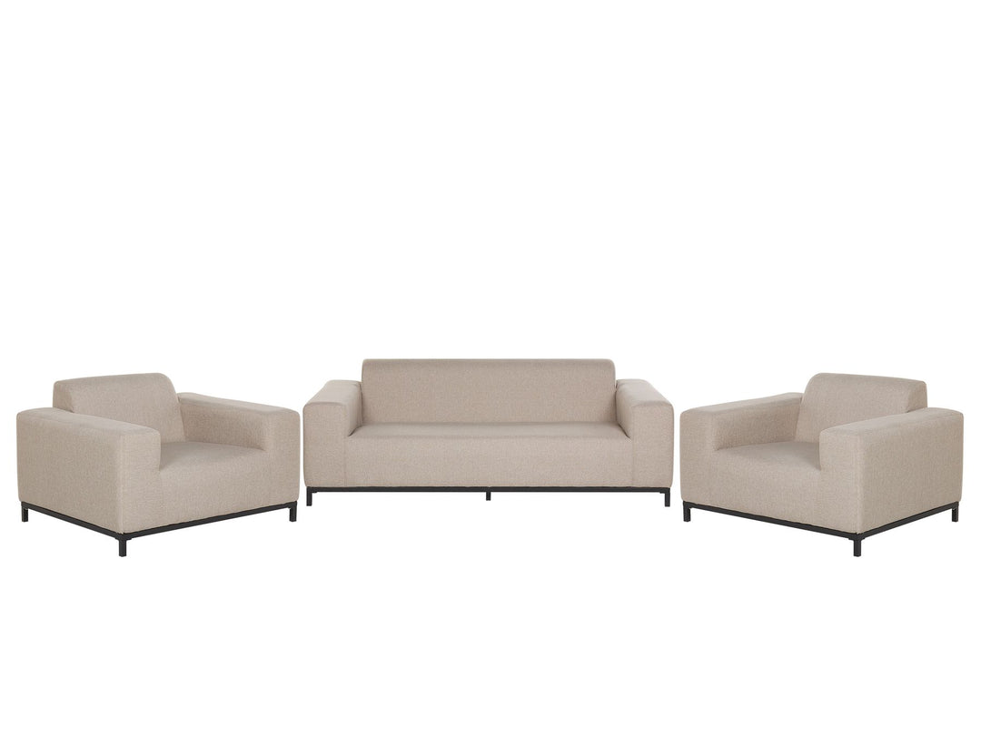 Rovigo Garden Lounge Set with Table 5 Seater Beige
