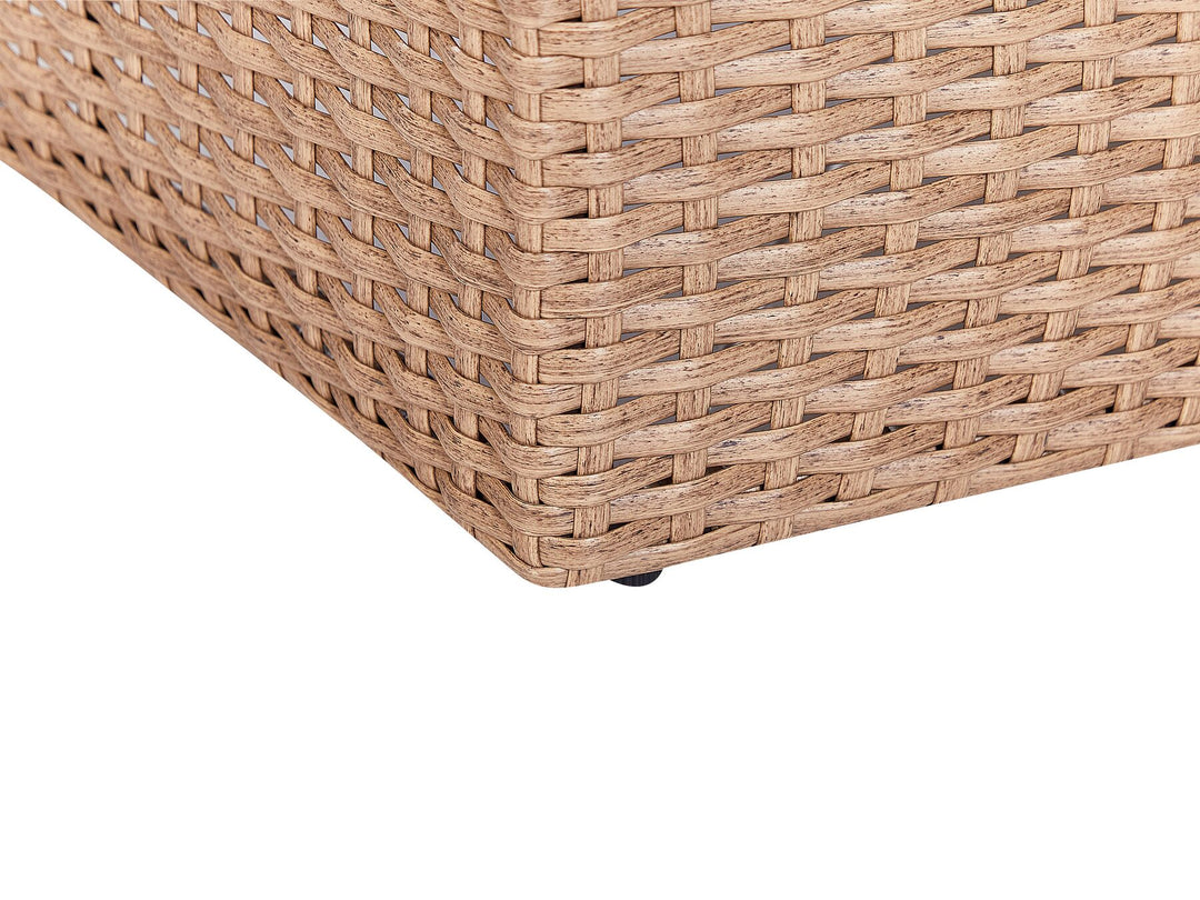 Severo Garden Lounge Set with Table 9 Seater PE Rattan Sand Beige