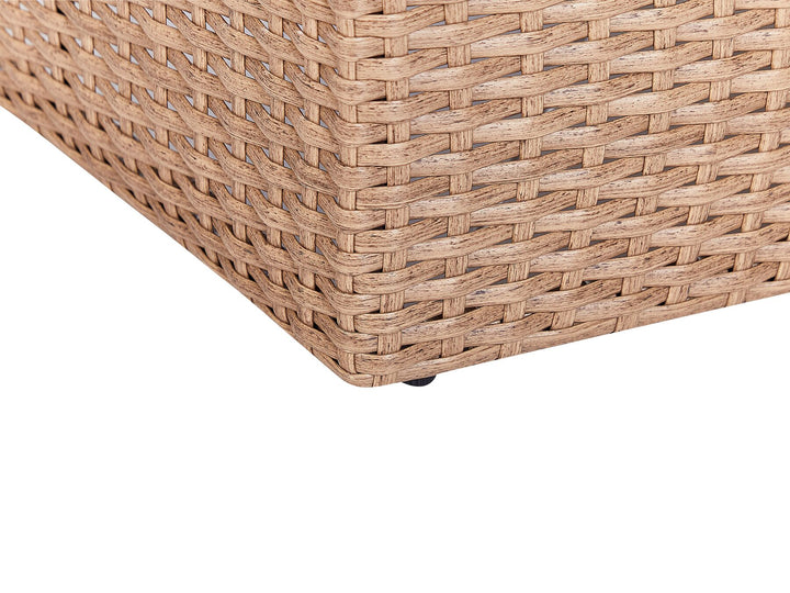 Severo Garden Lounge Set with Table 9 Seater PE Rattan Sand Beige