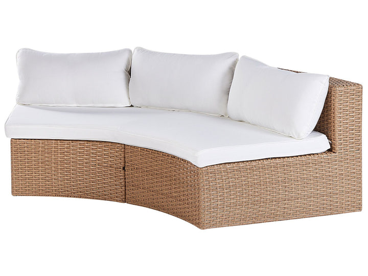 Severo Garden Lounge Set with Table 9 Seater PE Rattan Sand Beige