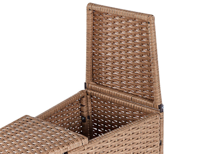 Severo Garden Lounge Set with Table 9 Seater PE Rattan Sand Beige