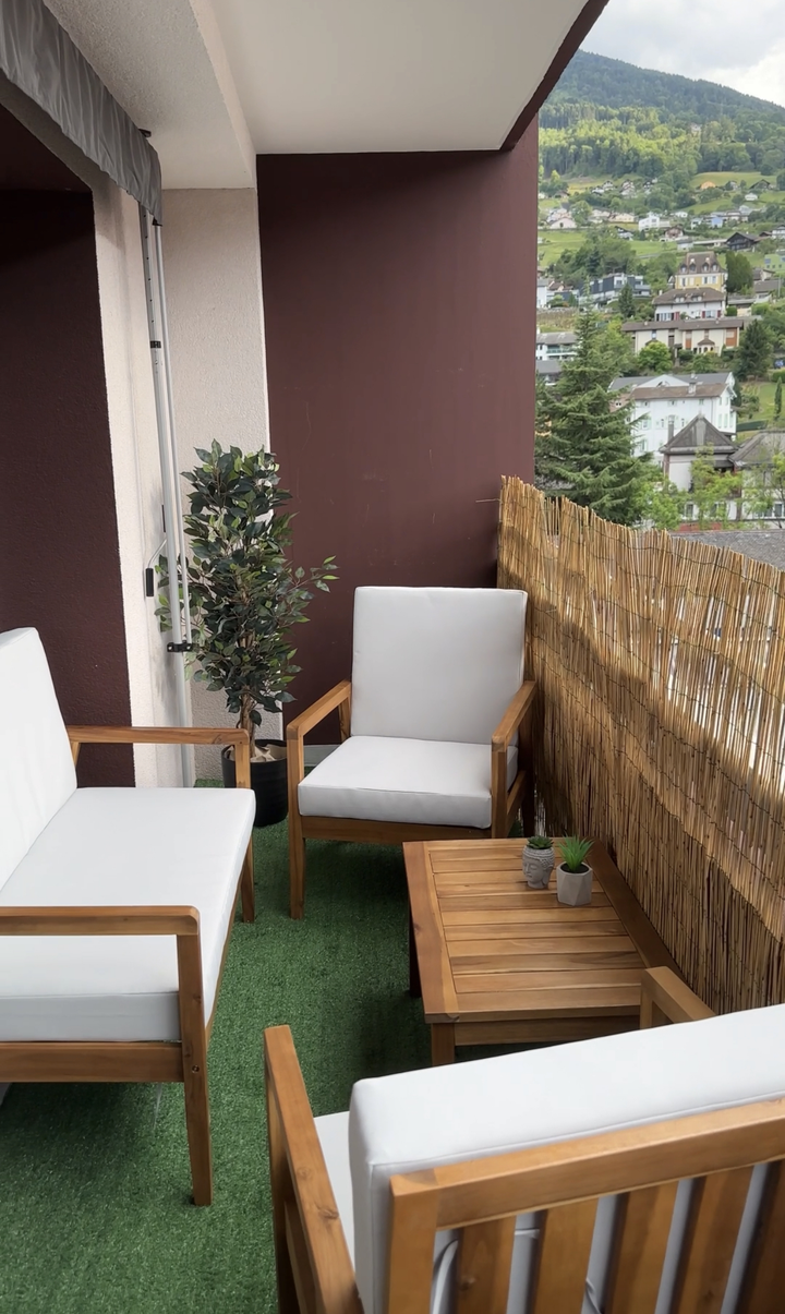 Pallano Garden Lounge Set with Table 4 Seater Acacia Wood Taupe