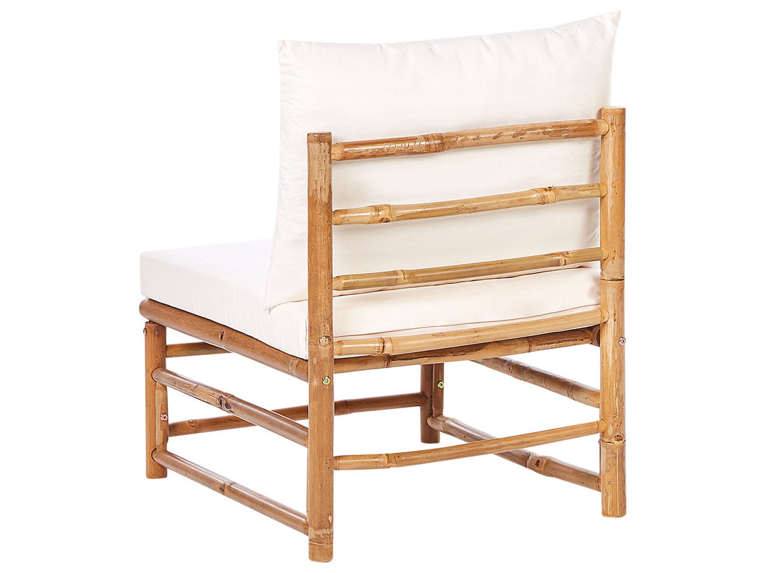 Cerreto Garden Lounge Set with Table 5 Seater Bamboo Wood Off-White