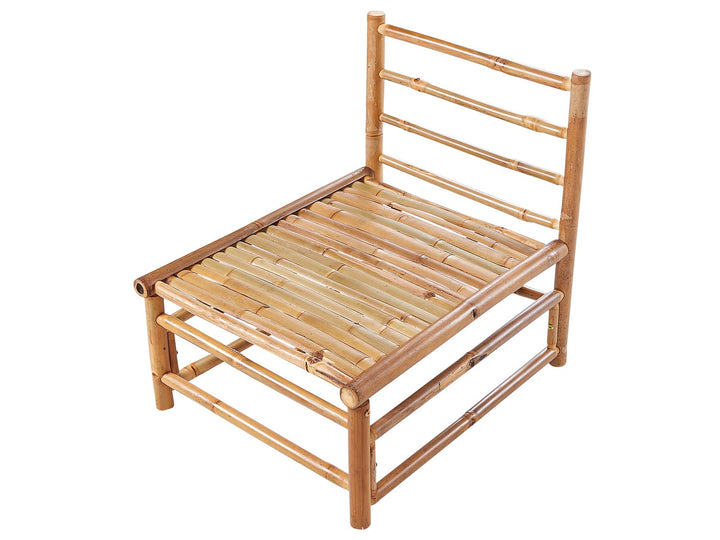Cerreto Garden Lounge Set with Table 5 Seater Bamboo Wood Off-White