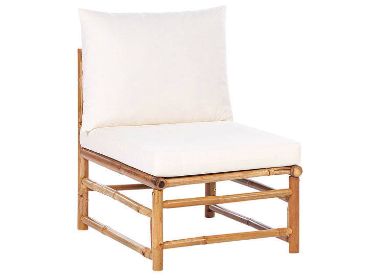 Cerreto Garden Lounge Set with Table 5 Seater Bamboo Wood Off-White
