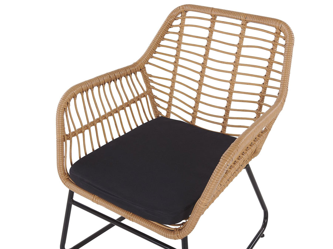 Minori Garden Lounge Set with Table 4 Seater PE Rattan Beige