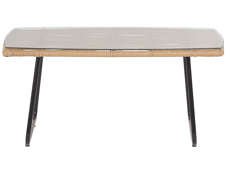Minori Garden Lounge Set with Table 4 Seater PE Rattan Beige