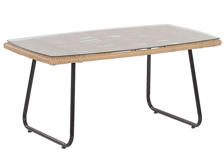 Minori Garden Lounge Set with Table 4 Seater PE Rattan Beige