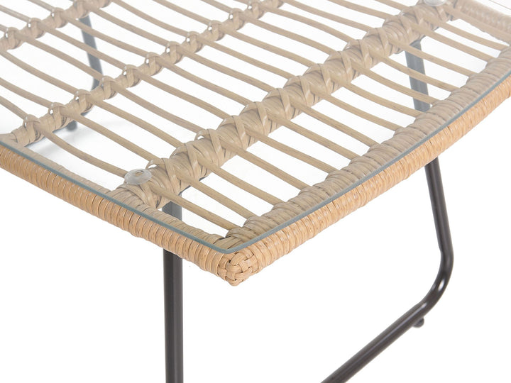 Minori Garden Lounge Set with Table 4 Seater PE Rattan Beige