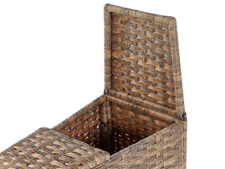 Severo Garden Lounge Set with Table 9 Seater PE Rattan Golden Brown
