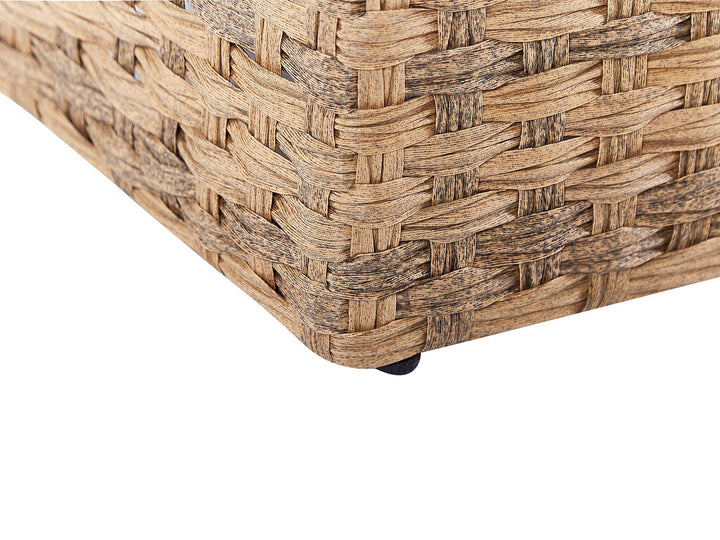 Severo Garden Lounge Set with Table 9 Seater PE Rattan Golden Brown