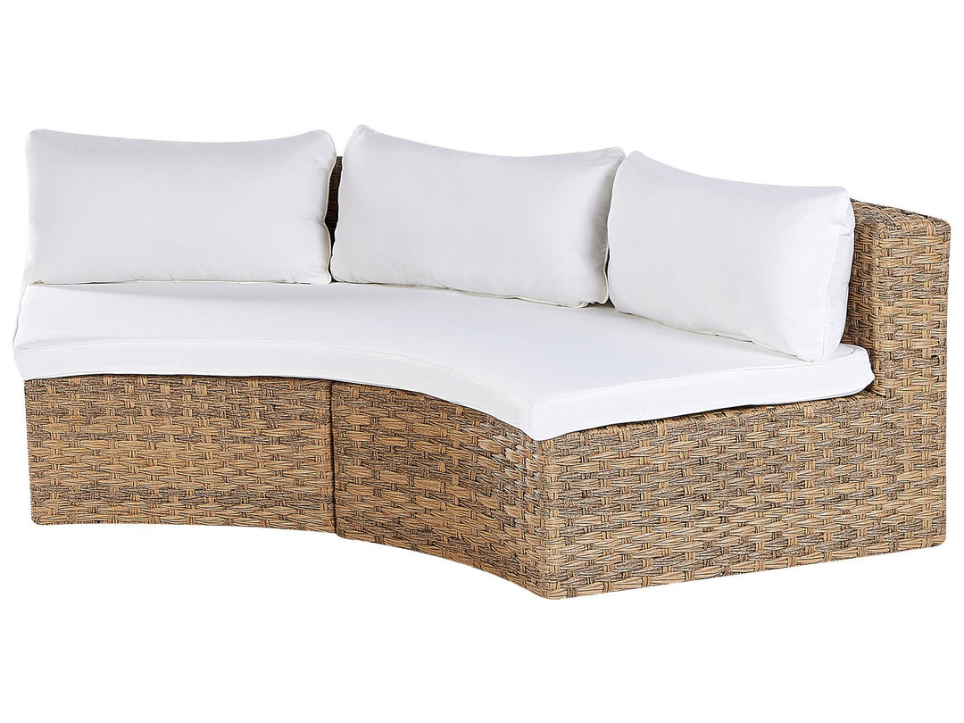 Severo Garden Lounge Set with Table 9 Seater PE Rattan Golden Brown