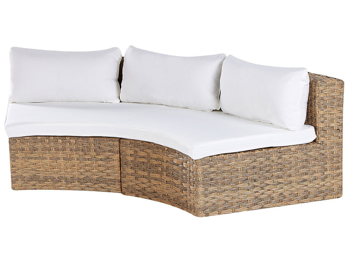 Severo Garden Lounge Set with Table 9 Seater PE Rattan Golden Brown