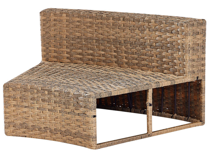 Severo Garden Lounge Set with Table 9 Seater PE Rattan Golden Brown