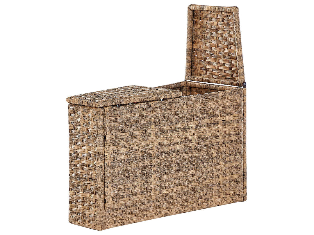 Severo Garden Lounge Set with Table 9 Seater PE Rattan Golden Brown
