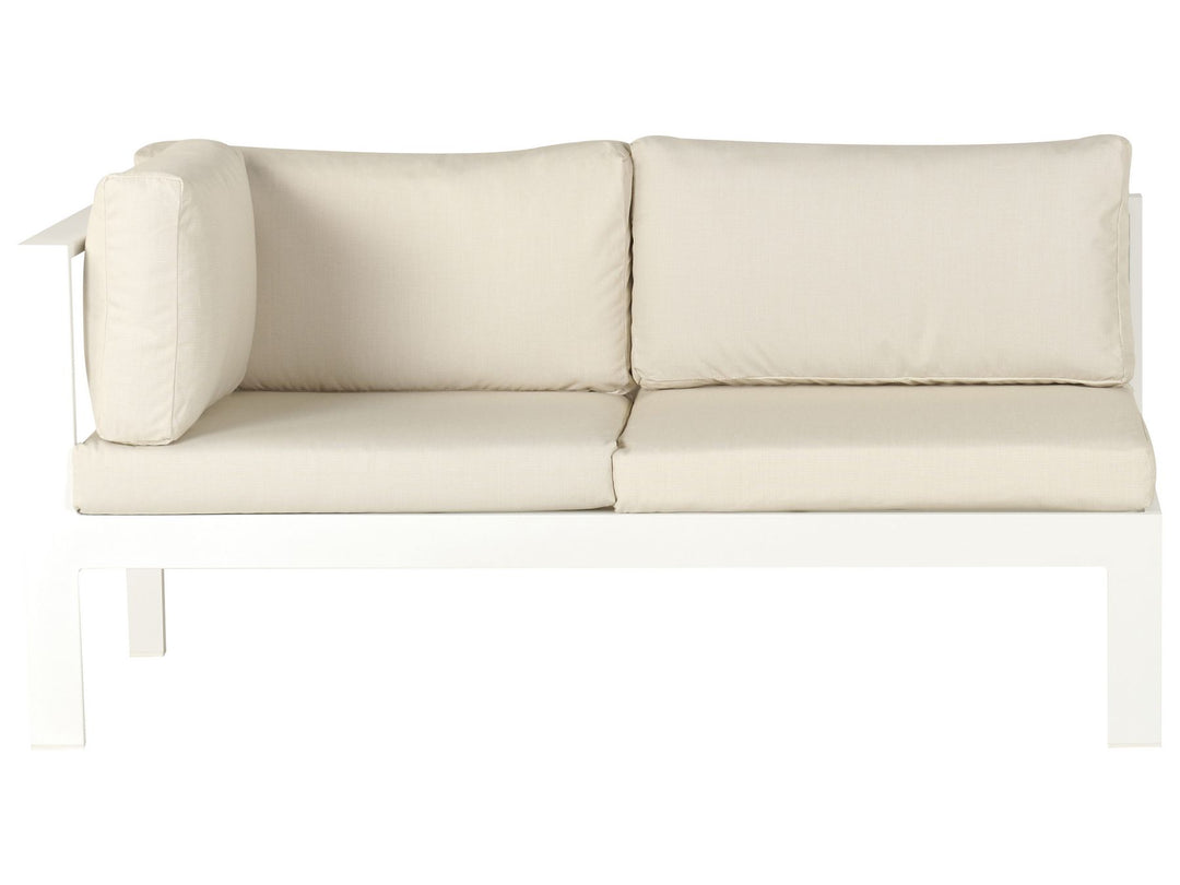 Messina Garden Corner Sofa with Table 5 Seater Left Hand Metal Beige