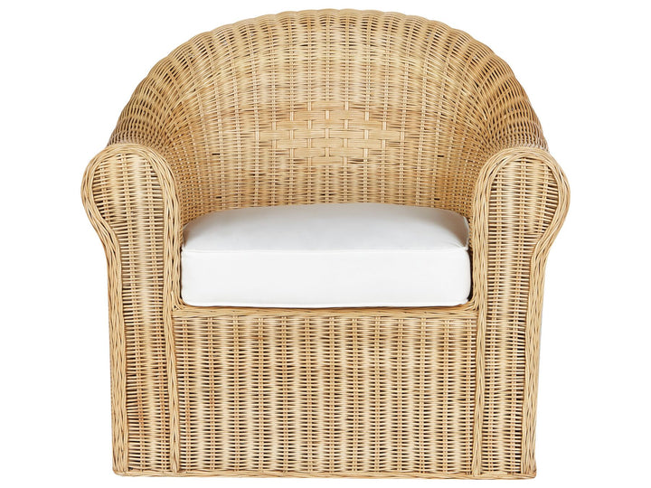 Livadeia Garden Lounge Set with Table 5 Seater Rattan Natural