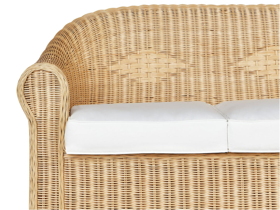 Livadeia Garden Lounge Set with Table 5 Seater Rattan Natural