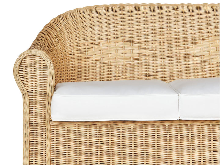 Livadeia Garden Lounge Set with Table 5 Seater Rattan Natural