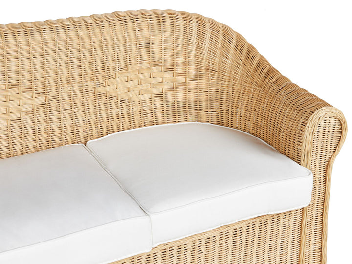 Livadeia Garden Lounge Set with Table 5 Seater Rattan Natural