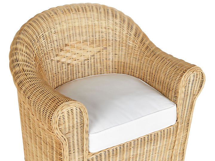 Livadeia Garden Lounge Set with Table 5 Seater Rattan Natural