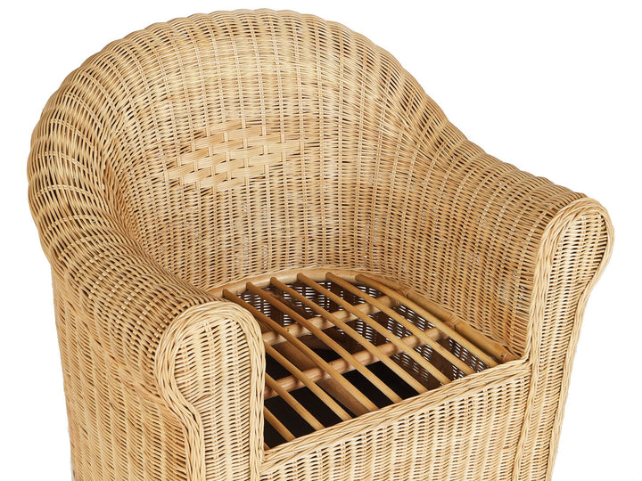 Livadeia Garden Lounge Set with Table 5 Seater Rattan Natural