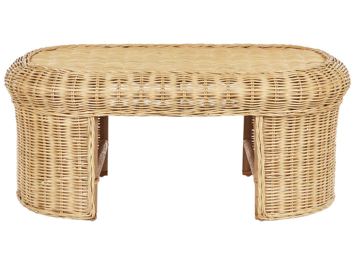 Livadeia Garden Lounge Set with Table 5 Seater Rattan Natural
