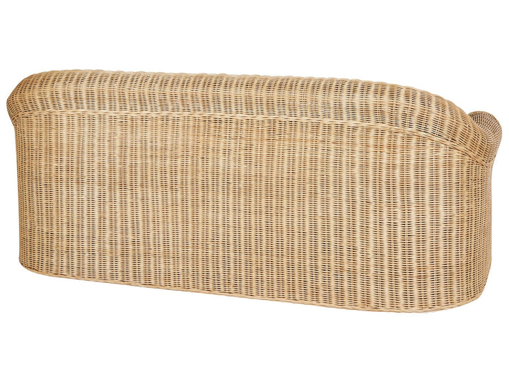Livadeia Garden Lounge Set with Table 5 Seater Rattan Natural