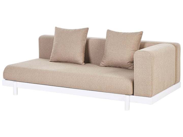 Missanello Garden Corner Sofa with Table 5 Seater Beige