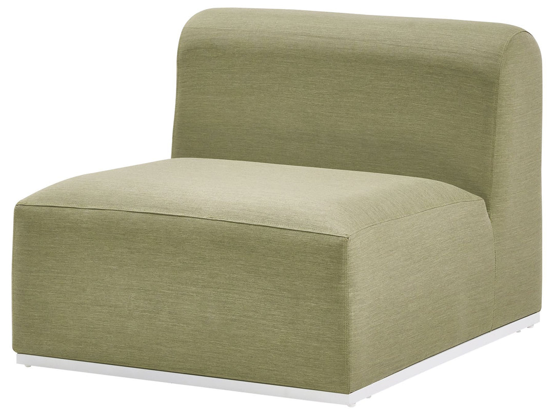 Battifollo Garden Corner Sofa with Ottoman 7 Seater Modular Olive Green