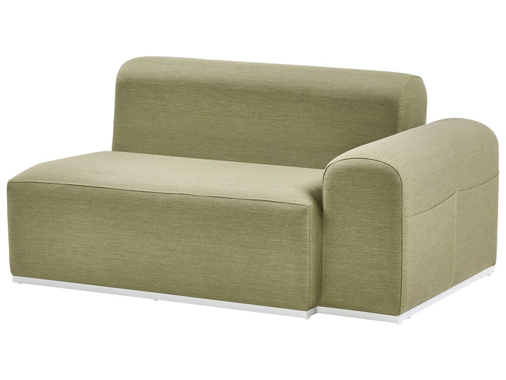 Battifollo Garden Corner Sofa with Ottoman 7 Seater Modular Olive Green