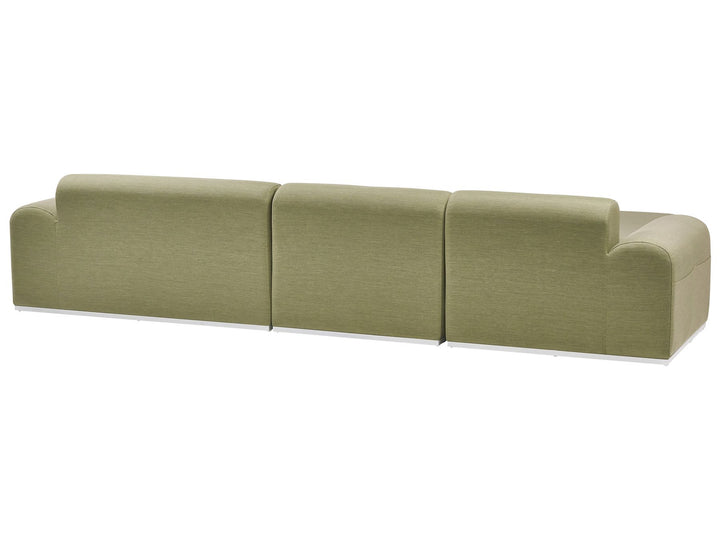 Battifollo Garden Corner Sofa with Ottoman 7 Seater Modular Olive Green
