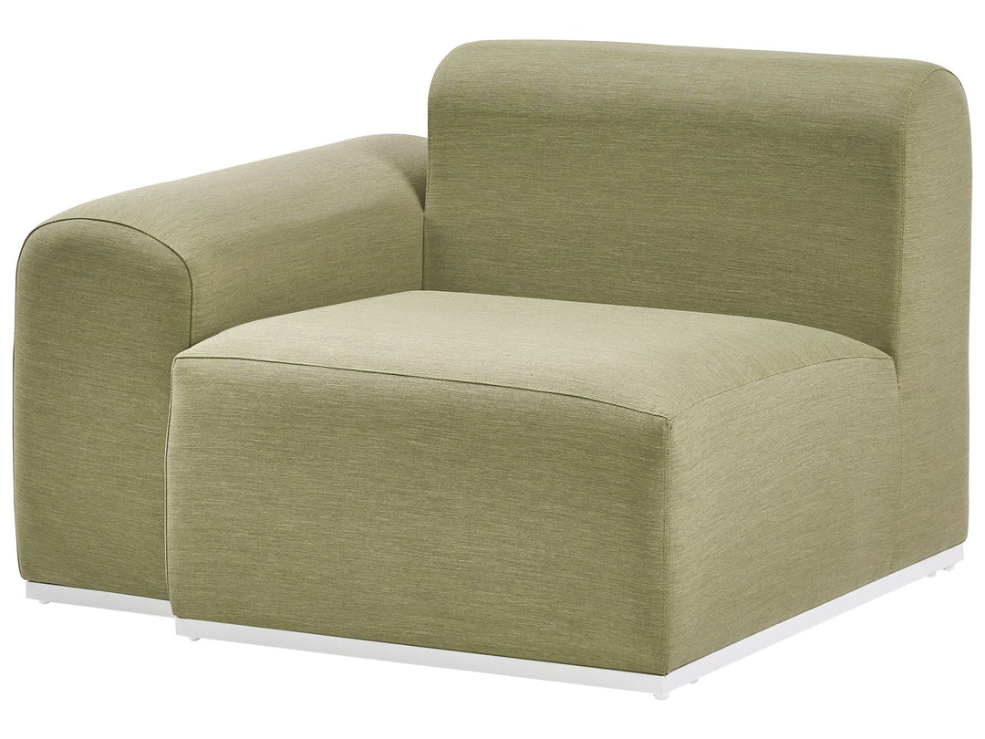 Battifollo Garden Corner Sofa with Ottoman 7 Seater Modular Olive Green