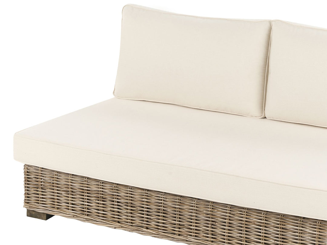Varallo Garden Lounge Set with Table 4 Seater Left Hand Rattan Grey