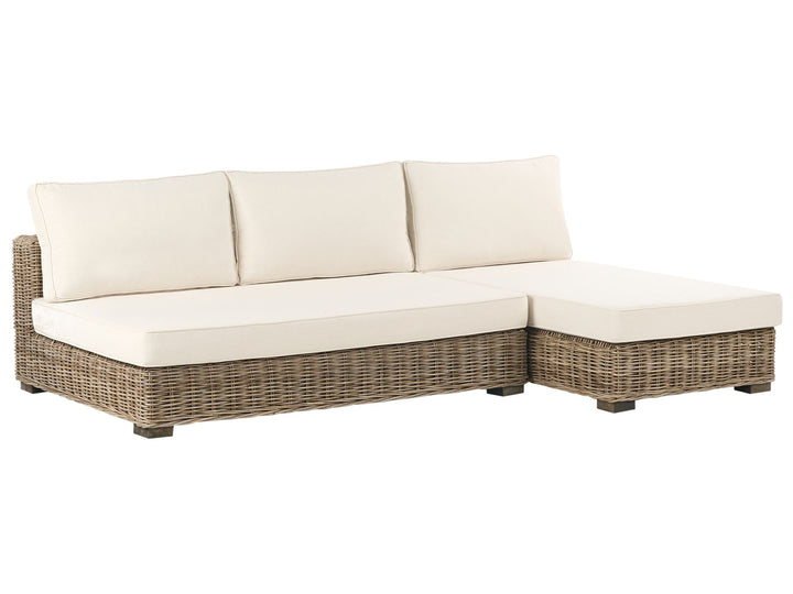 Varallo Garden Lounge Set with Table 4 Seater Left Hand Rattan Grey