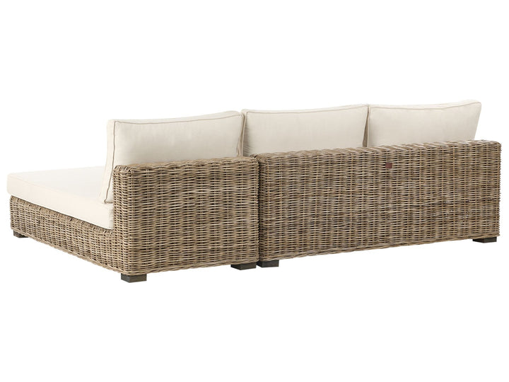 Varallo Garden Lounge Set with Table 4 Seater Left Hand Rattan Grey