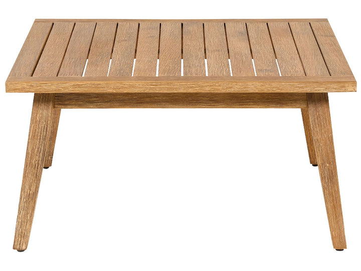 Alcamo Garden Corner Sofa with Table 5 Seater Left Hand Acacia Wood Beige