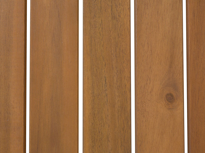 Timor Garden Corner Sofa with Table 5 Seater Certified Acacia Wood Light Brown