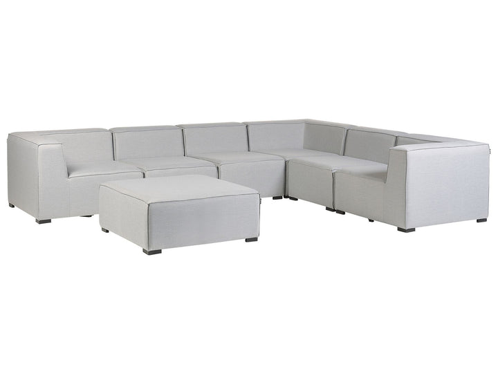 Arezzo Garden Corner Sofa with Ottoman 7 Seater Left Hand Modular Light Grey