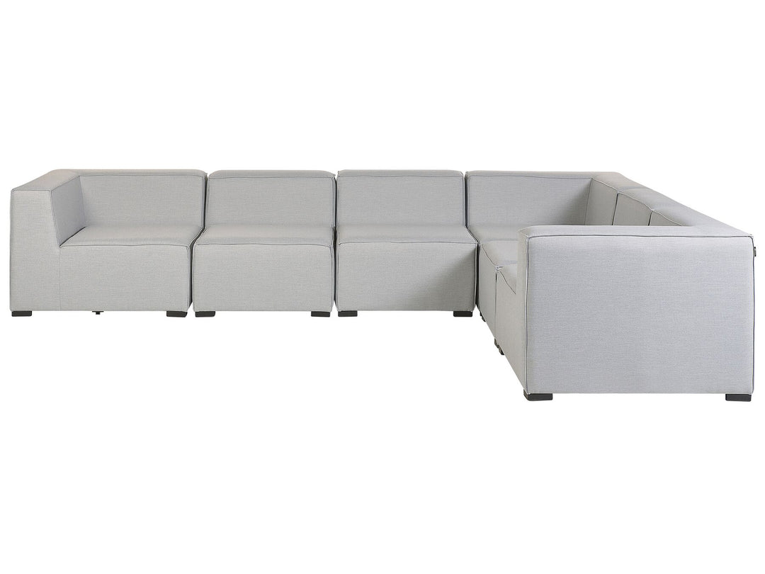 Arezzo Garden Corner Sofa with Ottoman 7 Seater Left Hand Modular Light Grey