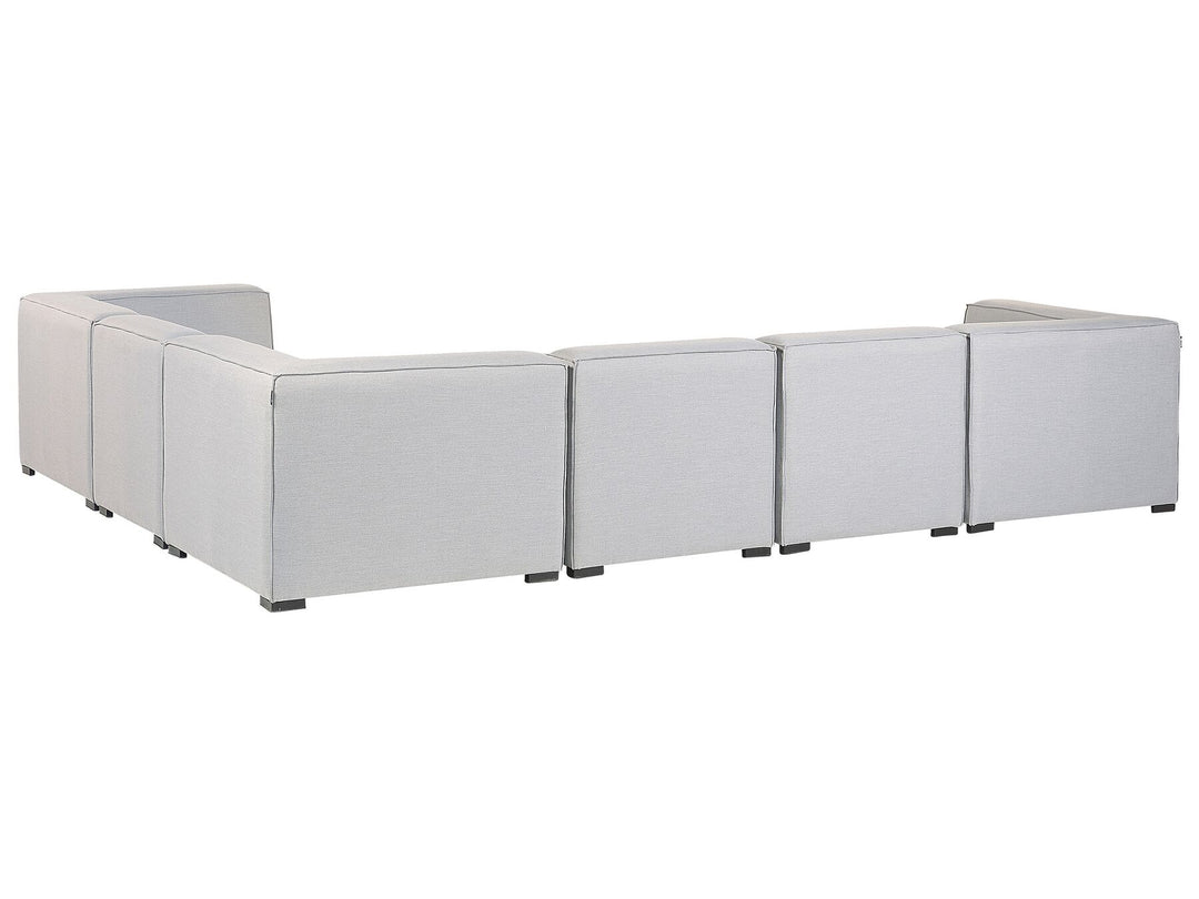 Arezzo Garden Corner Sofa with Ottoman 7 Seater Left Hand Modular Light Grey