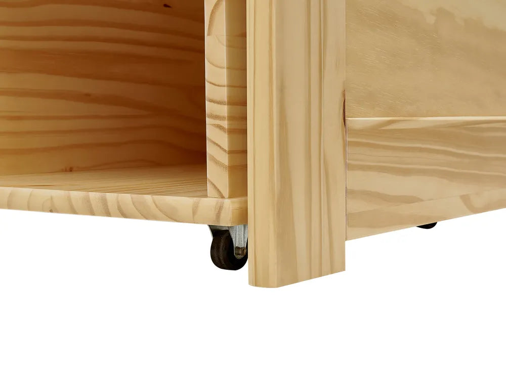 Daybed with Storage Pine Wood 90 x 200 cm (EU Single) Light Brown Philippa