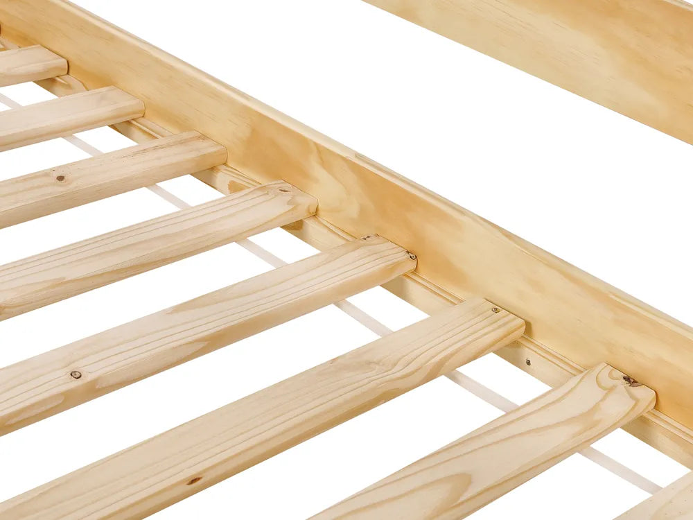 Daybed with Storage Pine Wood 90 x 200 cm (EU Single) Light Brown Philippa