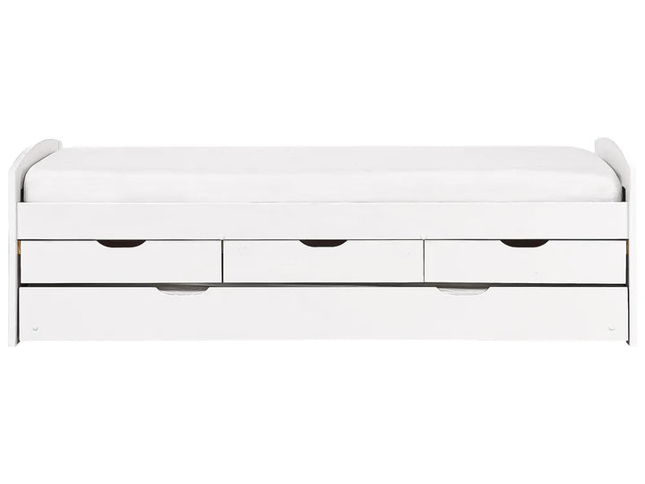 Trundle Bed Pine Wood 90 x 200 cm (EU Single) White Helmward