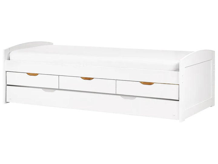 Trundle Bed Pine Wood 90 x 200 cm (EU Single) White Helmward
