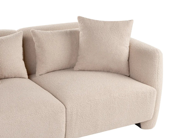 Sofa 3 Seater Boucle Beige Aishe